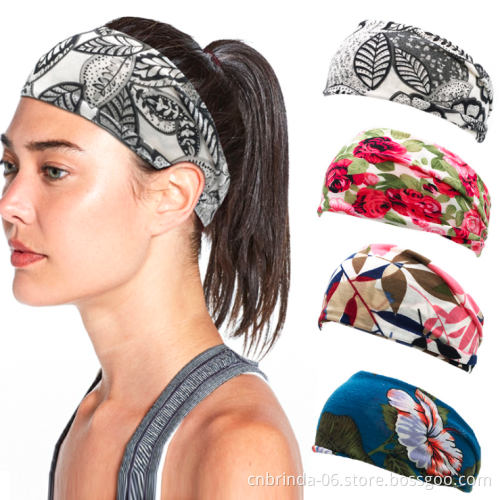 55 color Cotton hairband Women Stretch Turban Hair Accessories Headwear Yoga Run Bandage Hair Bands Headbands Wide Headwrap